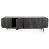 fekete modern art deco elegans tv szekreny mangofa sotet nappali faragott media butor vintage minimal skandinav stilusu lekerekitett fiokos tvszekreny tvallvany egyedi butorgyartas nappali butorok formavivendi lakberendezes haloszoba.jpg